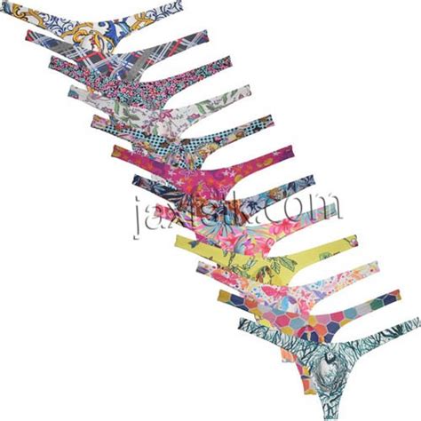 Mens Bikini Thong Underwear Low Rise Bulge G String Fashion Print Mens Thongs And G Strings