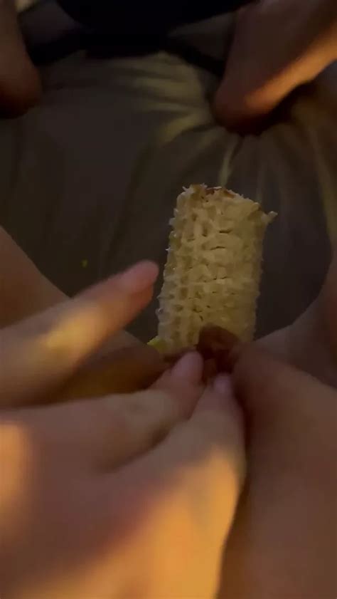 Finger My Wet Lubed Pussy While I Fuck Myself With A Corn Cob XHamster