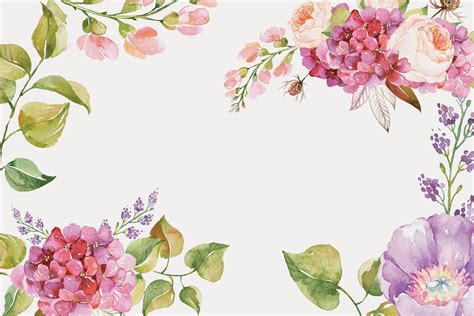 Beautiful Watercolor Flowers Poster