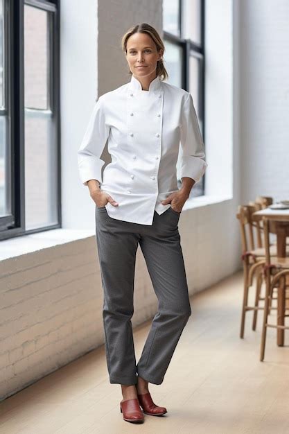 Premium Ai Image Chef Female Caucasian Middle Aged Confident Pose