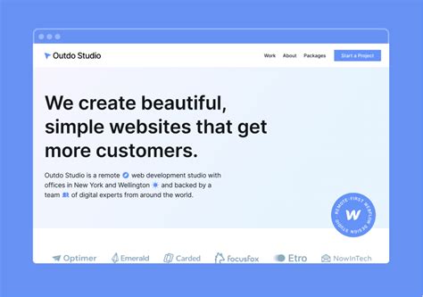Outdo | Webflow Portfolio Template
