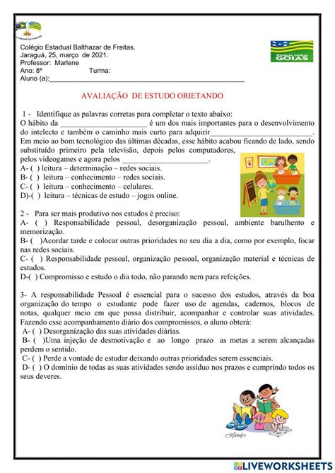 Atividades De Estudo Orientado Para Imprimir - Atividades De Estudo Orientado Para Imprimir 6 Ano - NAZAEDU