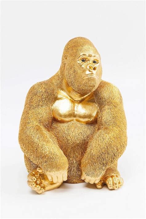 Decoratief Figuur Gorilla In Goud Voor Interieur Bol