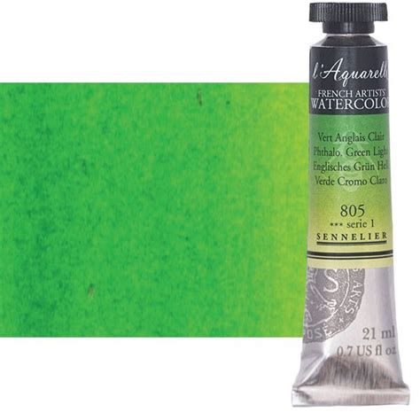 Sennelier L Aquarelle Artists Watercolor Phthalo Green Light Ml