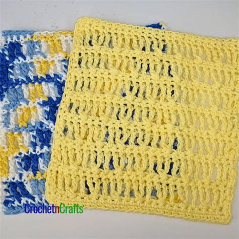 Springwater Cross Stitch Crochet Dishcloth Crochet Pattern Bonanza