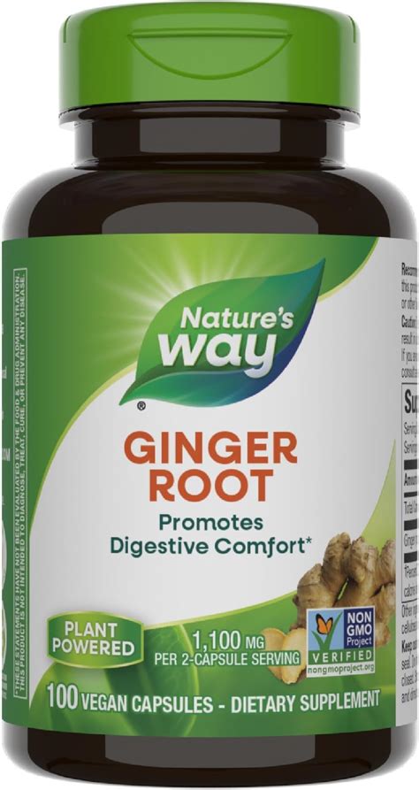 Natures Way Ginger Root Promotes Digestive Comfort