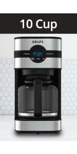 KRUPS Cafetera Simply Brew para 10 tazas de café con filtro permanente