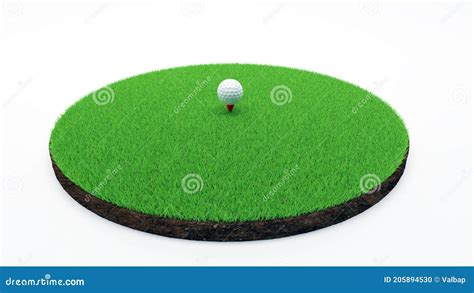 Golf Ball On A Cut Out Isolated On White Background Green Stock Photo