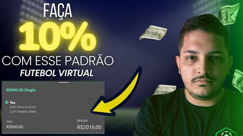 Padrão de Ambas Marcam Futebol Virtual 91 de Assertividade YouTube