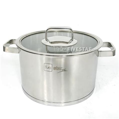 Nồi inox 304 fivestar 20cm nắp kính dùng cho bếp từ