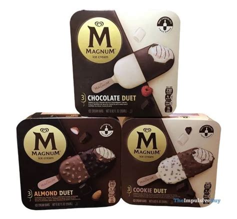 Magnum Duet Ice Cream Bars Cookie Duet Chocolate Duet And Almond