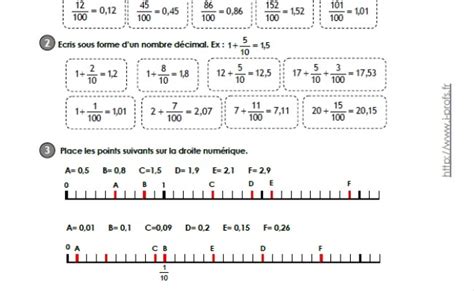 Lire Ecrire Et Decomposer Des Nombres Decimaux Cm1 Evaluation Par Otosection