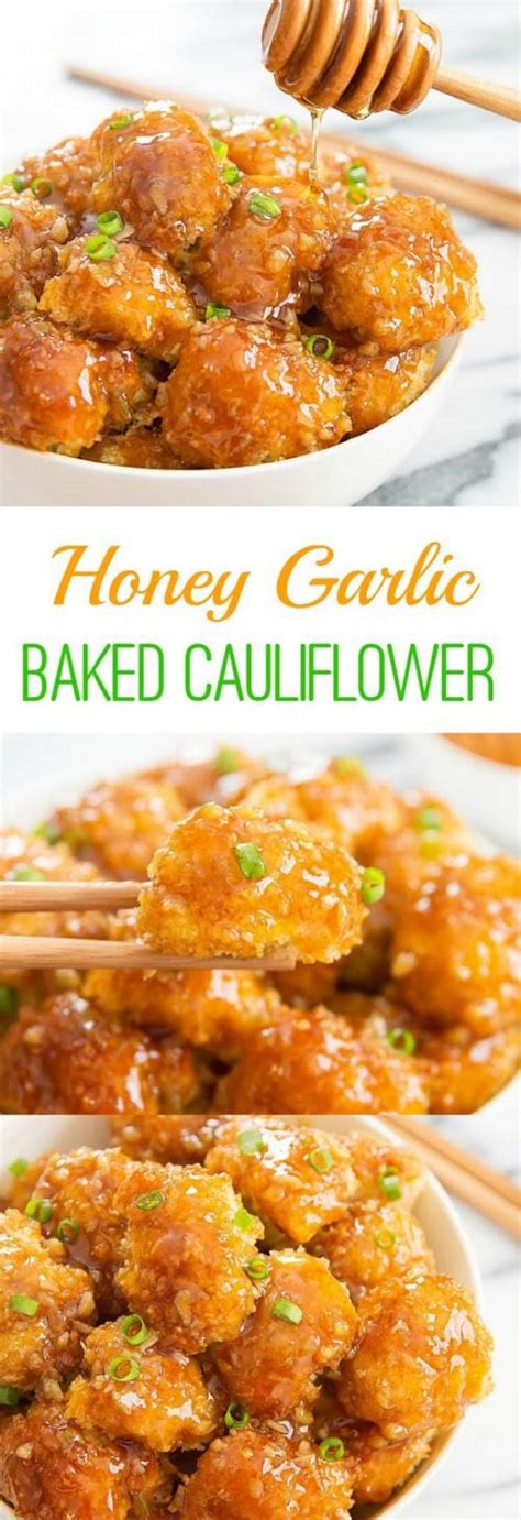 Honey Garlic Baked Cauliflower Kirbie S Cravings