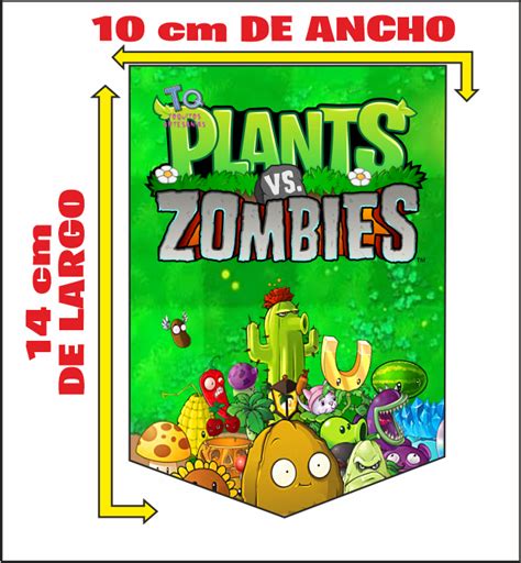 Plantas vs Zombies Banderín con nombre Sakura Artesania