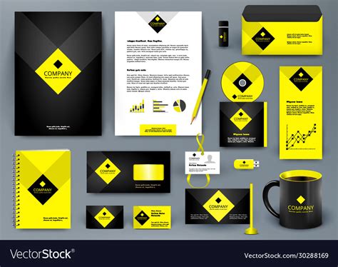 Professional luxury universal branding design kit Vector Image