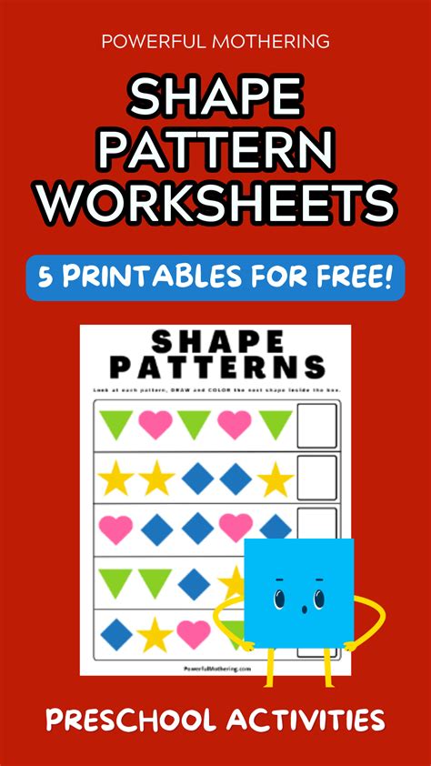 Shape Pattern Worksheets Worksheets Library