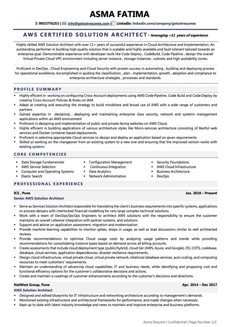Aws Solution Architect Resume Examples And Template With Job Winning Tips