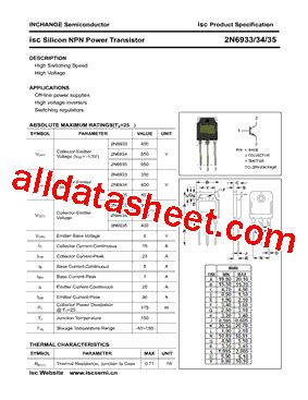 2N6935 Datasheet(PDF) - Inchange Semiconductor Company Limited