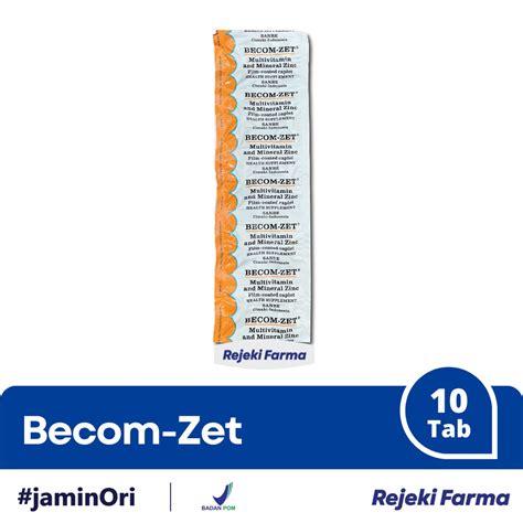 Jual Becomzet Becom Zet Multivitamin Per Strip Lembar Tablet