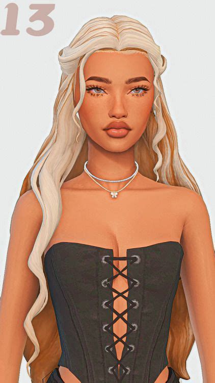 Straight Hair Maxis Match Edition Part In Sims Hair Mod