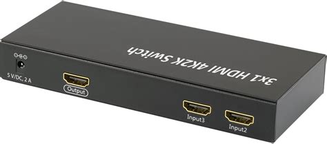 3 Ports HDMI Switch Ultra HD Compatibility Remote Control 3D