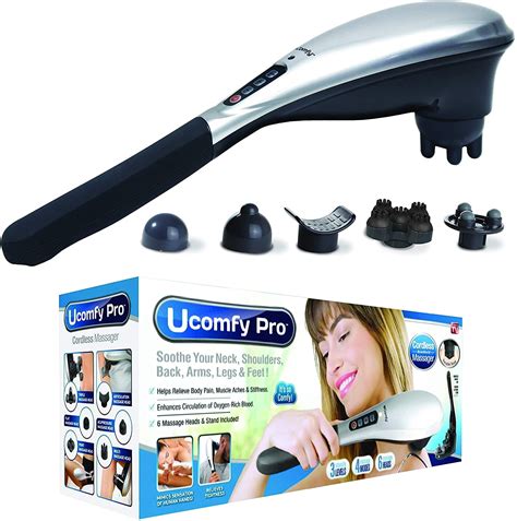 Ucomfy Pro Rechargeable Handheld Deep Tissue Percussion Massager For Back Neck Shoulders Leg