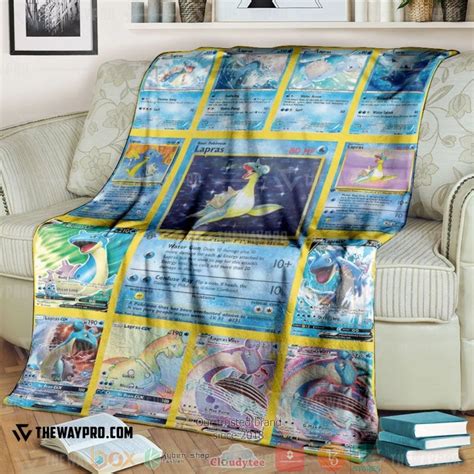 Hot Anime Pokemon Lapras Cards Version Blanket Morequilt