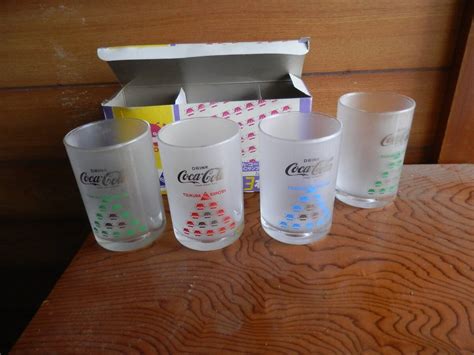 保管品 昭和レトロ Coca Colaつくば科学万博 Expo85 コスモ星丸 コカコーラ グラスガラスコップ 計4客 0824コカ