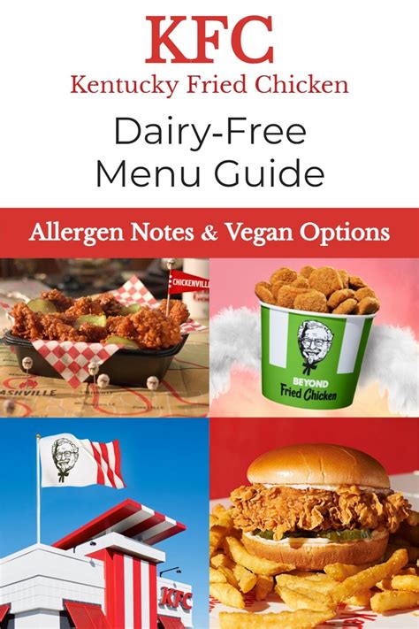 Kfc Dairy Free Menu Guide With Vegan List Allergen Notes