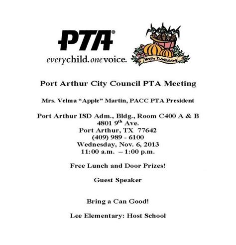 Pta Flyer Sample Pta President Pta Guest Speakers General Assembly