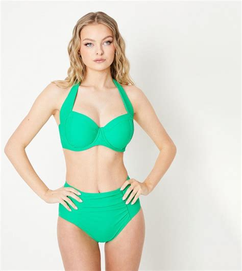 Buy Gorgeous High Waist Tummy Control Bikini Bottom In Green Thstreet Qatar