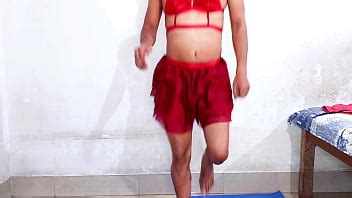 Sexy Shemale Exercise And Show Off Her Tiny Clitty And Play With White Dildo Xnxx