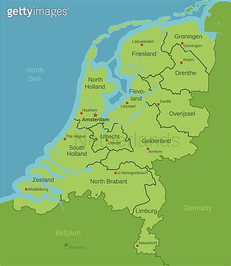 Netherlands Map Showing Provinces