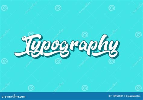 Typography Hand Written Word Text For Typography Design Stock Vector