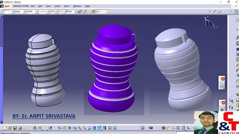 Bottle Design In Catia Ll Surface Modelling Ll How To Make Bottle In