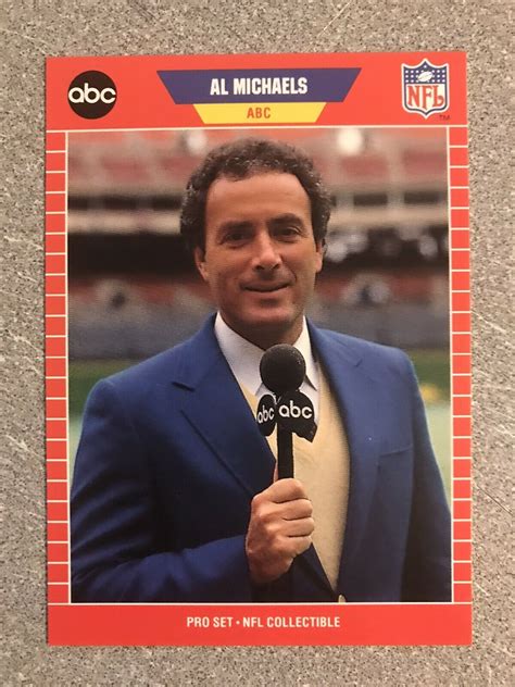 Pro Set Al Michaels Football Announcer Card Values Mavin