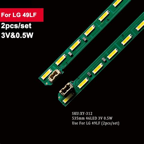 2PCS-535mm-TV-Backlight-LED-Repair-For-LIG-49LF-49inch-FHD-L-R-Type-REV ...