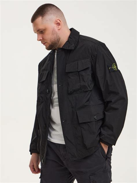 Легкая ветровка Stone Island WATRO-TC черная 41620 купить в Москве цена ...