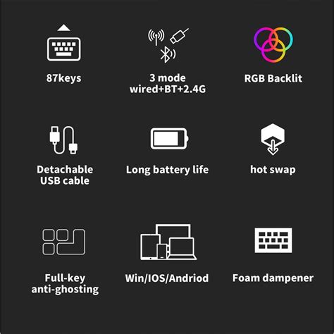 Royal Kludge RK87 87 คย Hot Plug แบบมสาย Backlight Rgb tkl teclado เกมคอมพวเตอรแปนพมพ