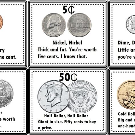 Coin Sorting Activity 6 Us Coins Etsy