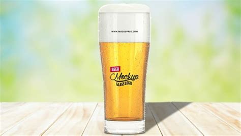 Beer Glass Logo Mockup PSD » CSS Author