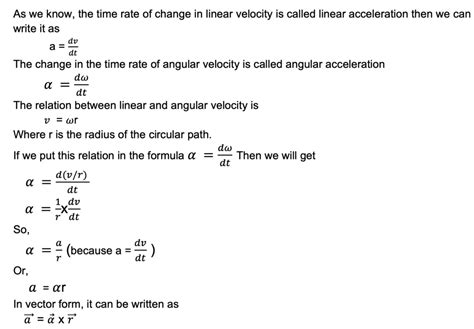 Formula for angular acceleration - ScienceQuery