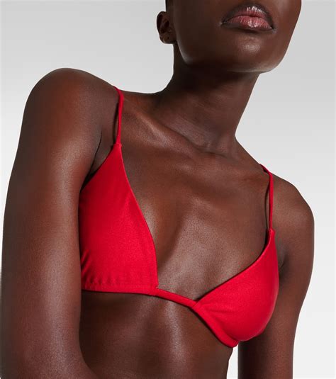 Via Triangle Bikini Top In Red Jade Swim Mytheresa