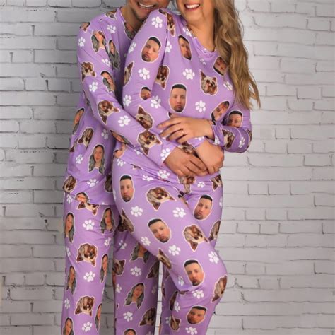 Pijama Longo Personalizado Foto Combo Casal Pijamas Li