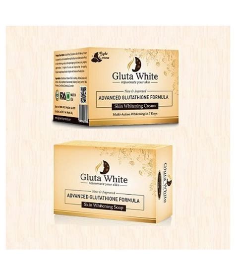 GLUTA White Glutathione Soap Glutathione Night Cream 400gm Gm Pack Of