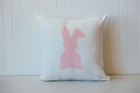 Pink Easter Bunny Cover Nursery Pillow Baby Pillow
