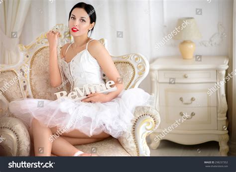 Beauty Brunette Ballerina Stylish Room Wearing Stock Photo Shutterstock