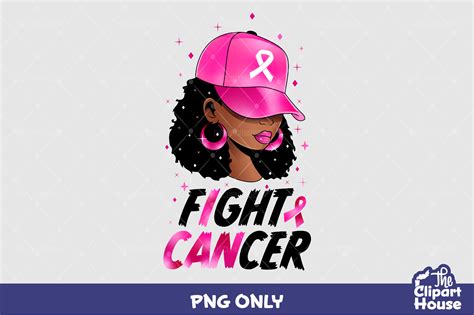 I Can Fight Breast Cancer Black Woman 2 Graphic By Thecliparthouse