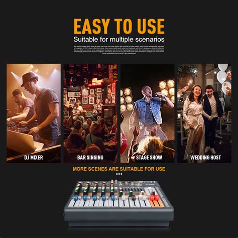 Debra аудио чистый звук! Pro EVA-6 6 каналов аудио микшер dj consoler с ...