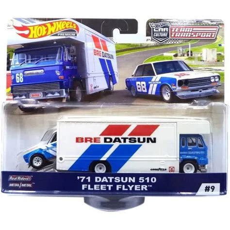 Машинка Hot Wheels Team Transport FLF56 71 Datsun 510 Fleet Flyer купить с доставкой по